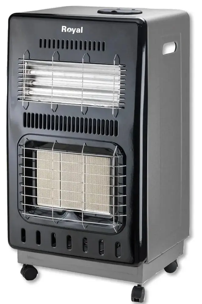 Stufa a gas ventilata elettrica grigia
