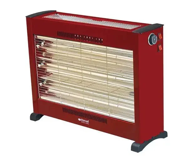 Stufa al quarzo ventilata bordeaux