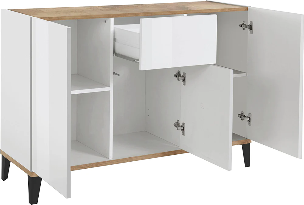 Credenza SUNRISE 120 cm – 3 Ante + 1 Cassetto, 120x40x82 cm - Image 2