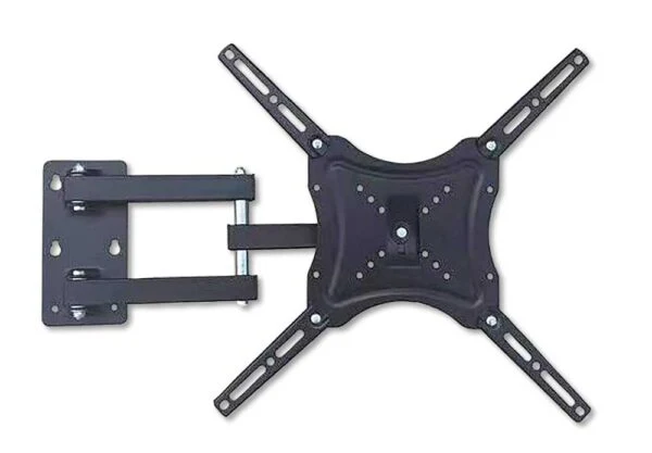 Supporto TV doppio braccio orientabile inclinabile max 65" nero