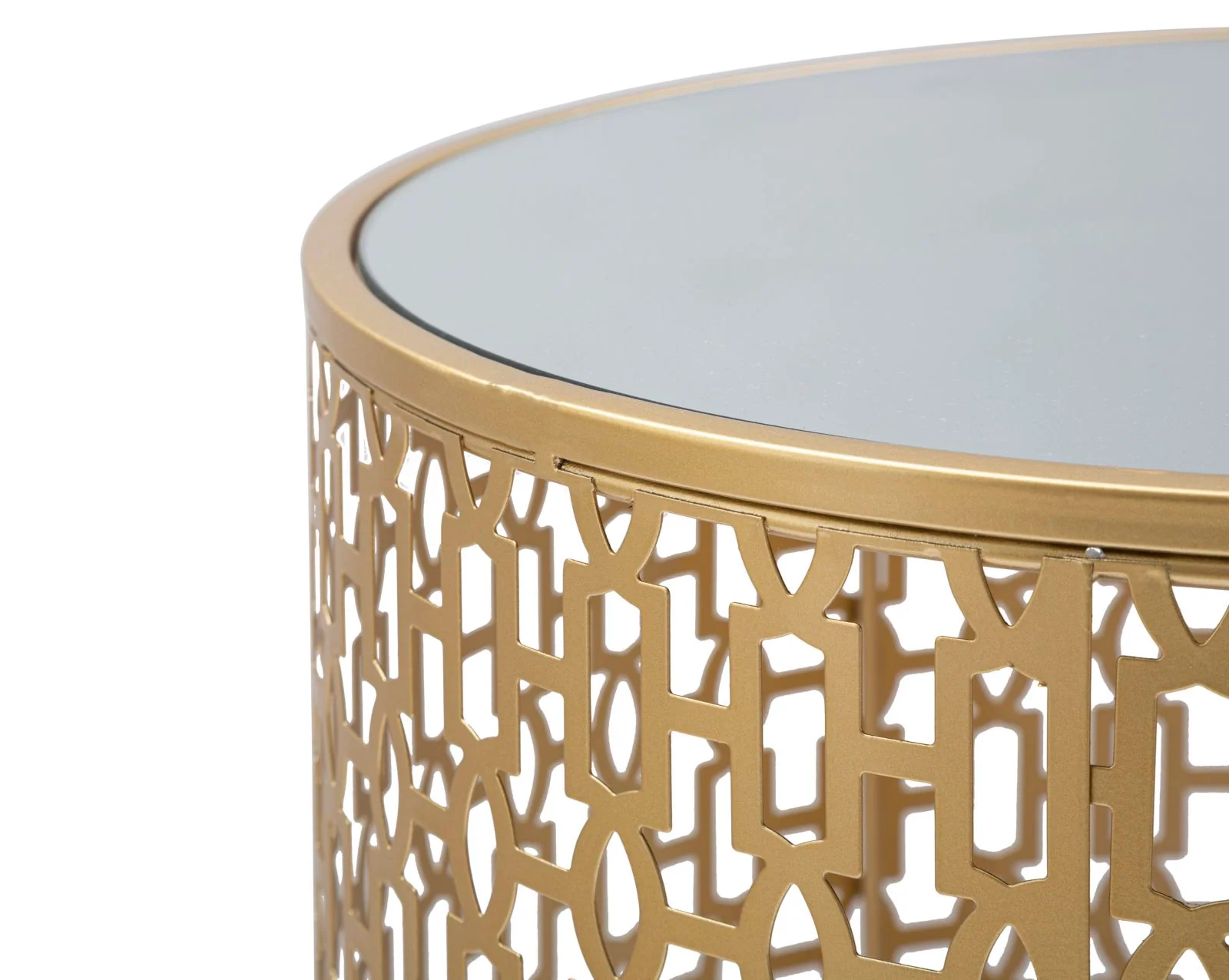 Coppia di Tavolinetti Oblin Eleganti cm ø 41x50-37,5x47 - Image 3