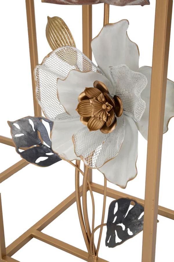 Coppia di Tavolini Flower Eleganti cm 36x36x70 e 30x30x60 - Image 5