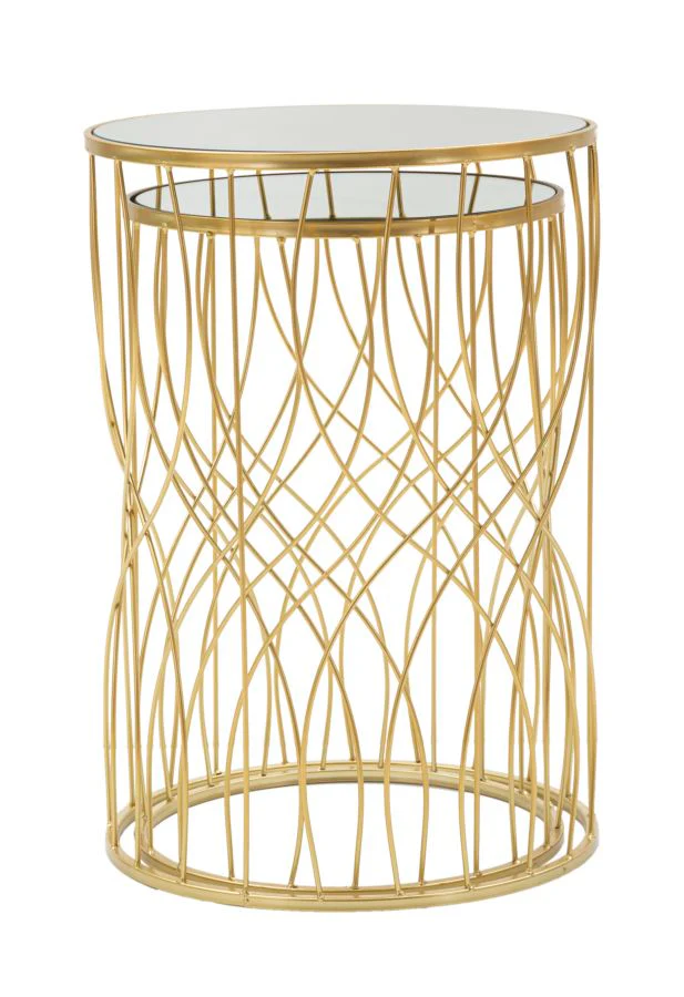 Coppia di Tavolini Eleganti con Piano in Vetro a Specchio - Image 4