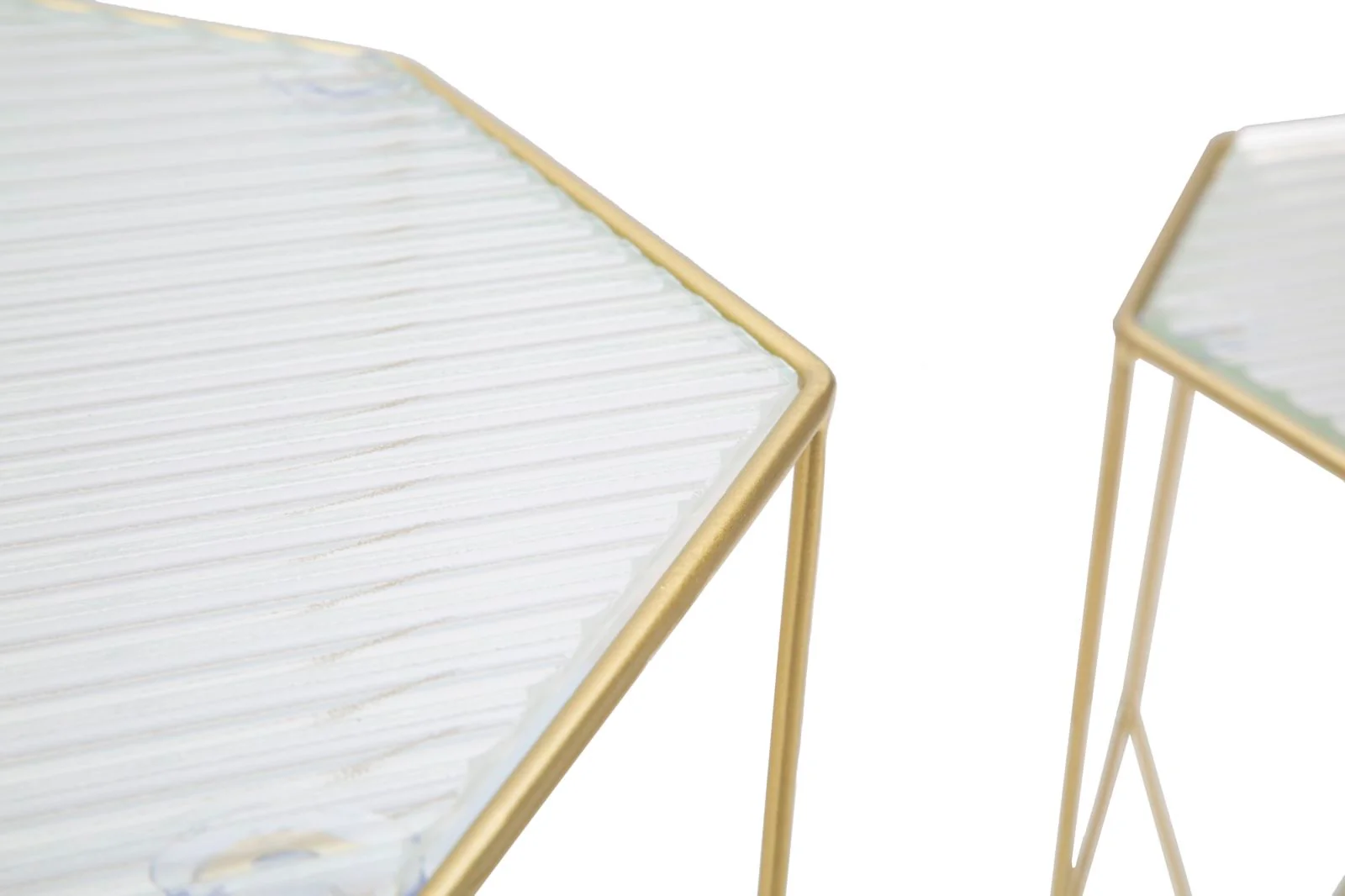 Coppia di Tavolini in Vetro Elegante ø 37x47-31x42 cm - Image 3