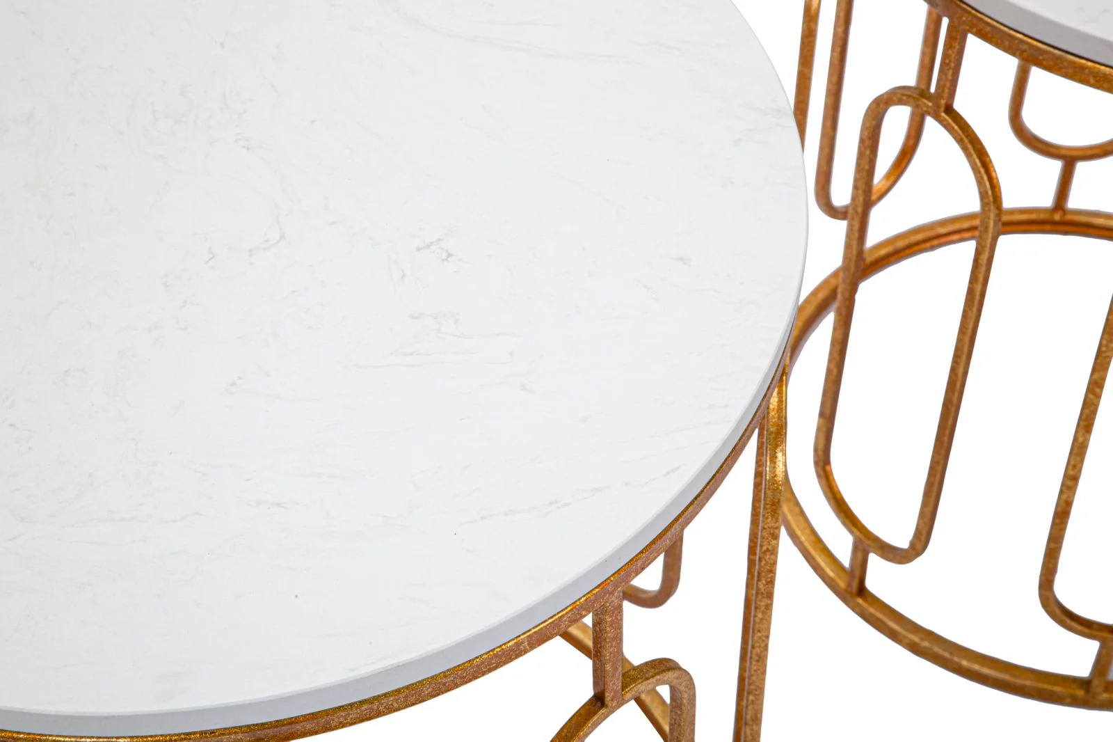 Set di Tavolini Tory in Marmo - Coppia Elegante Ø 46x55 e Ø 39x48 - Image 3