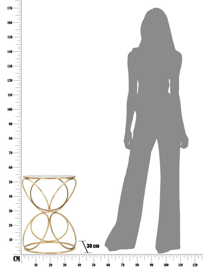 Tavolinetto Elegante Circly Ø 38 cm x 53 cm - Image 6