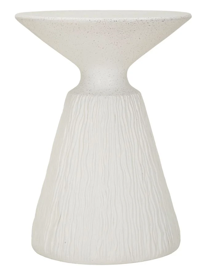 Tavolinetto Cone Conico Scultoreo Elegante Design Moderno Diametro 40 cm Altezza 53 cm