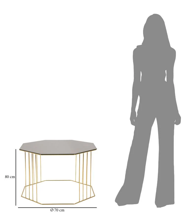 Tavolino da caffè ottagonale 70 cm - Design elegante e versatile - Image 6