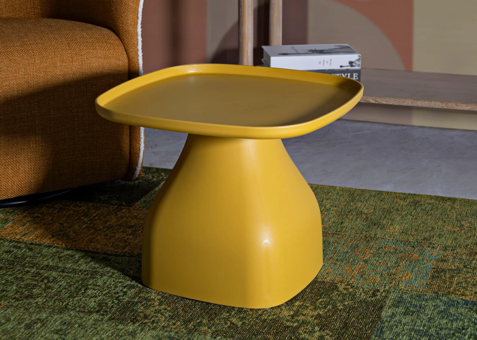 Tavolinetto Gea Giallo CM 48X48X38 Design Moderno Unico - Image 6