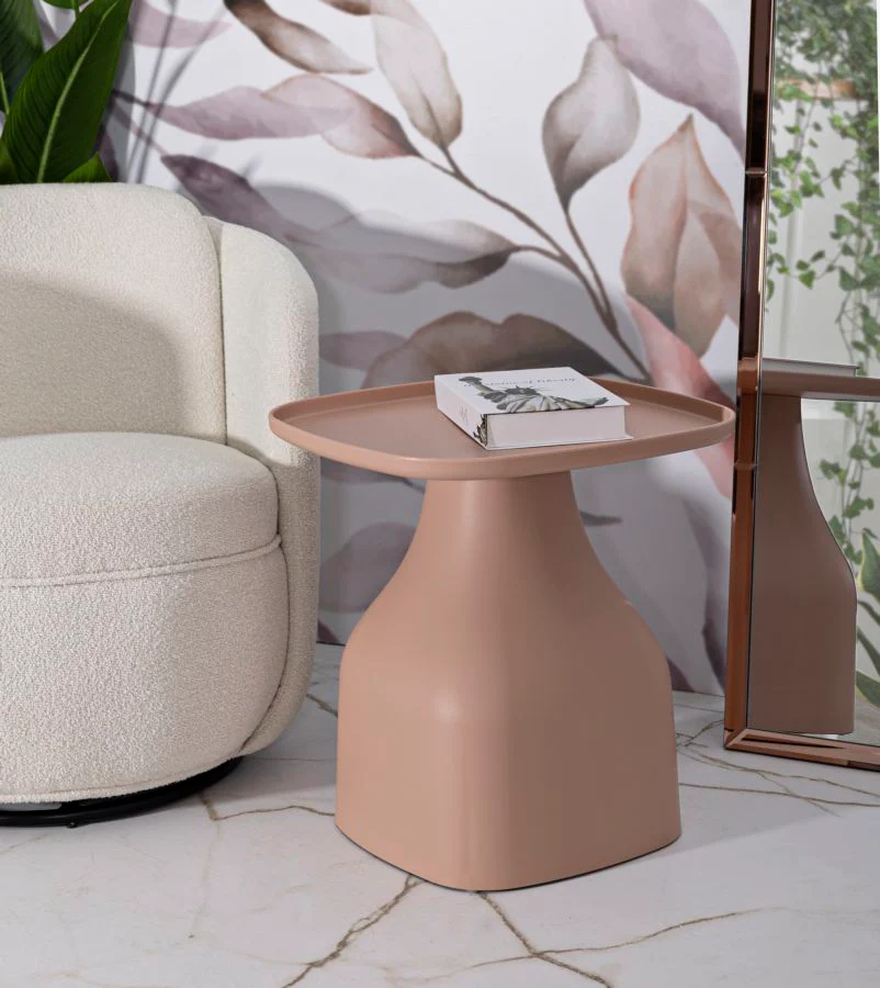 Tavolinetto Gea Rosa cm 48x48x50 Design Moderno Elegante - Image 6