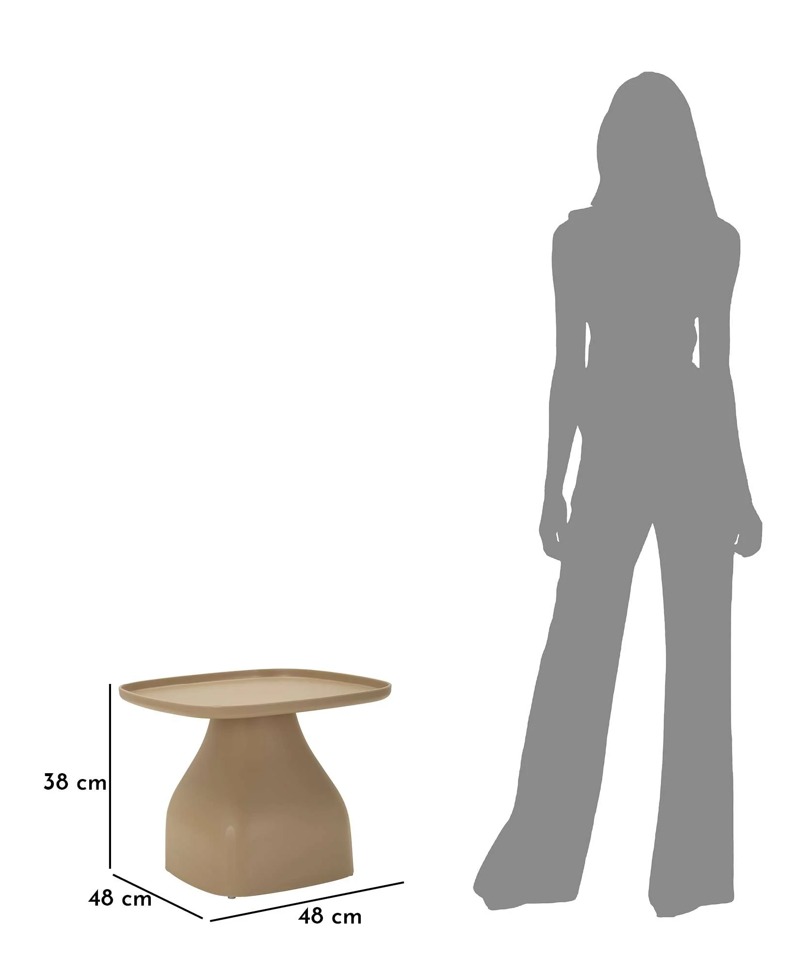 Tavolinetto Gea Tortora Cm 48X48X38 Design Moderno ed Elegante - Image 8