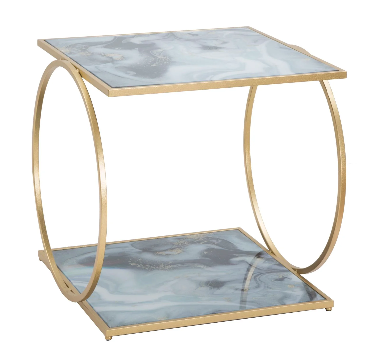 Tavolino Elegante a 2 Livelli 52,5x50x51 cm - Image 5