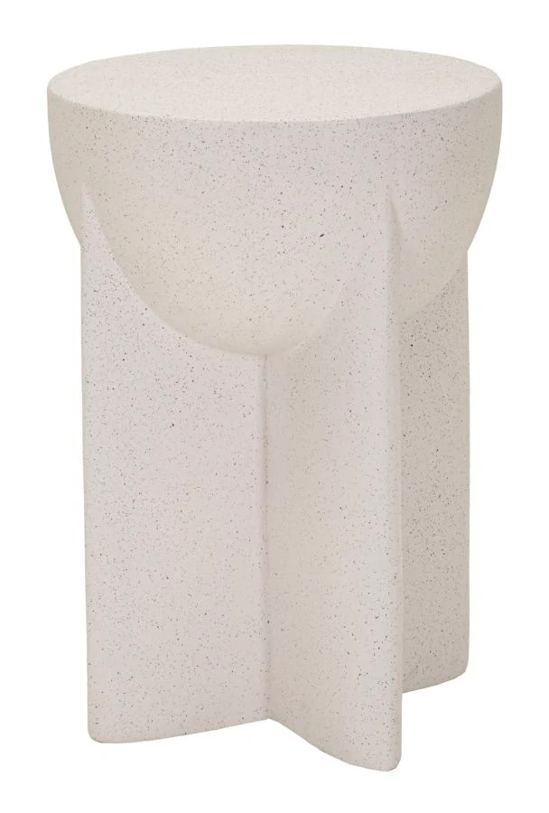 Tavolinetto History Contemporaneo Compatto Diametro 33,5 cm Altezza 48,5 cm Design Naturale Raffinato
