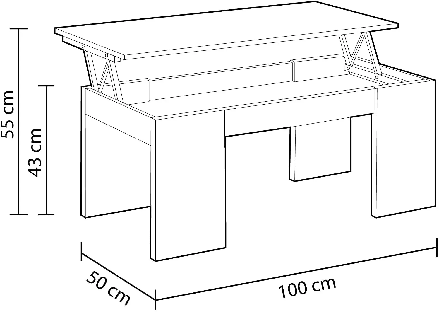 Tavolinetto da caffè Soggiorno 102X50X43H Canadian - Image 5