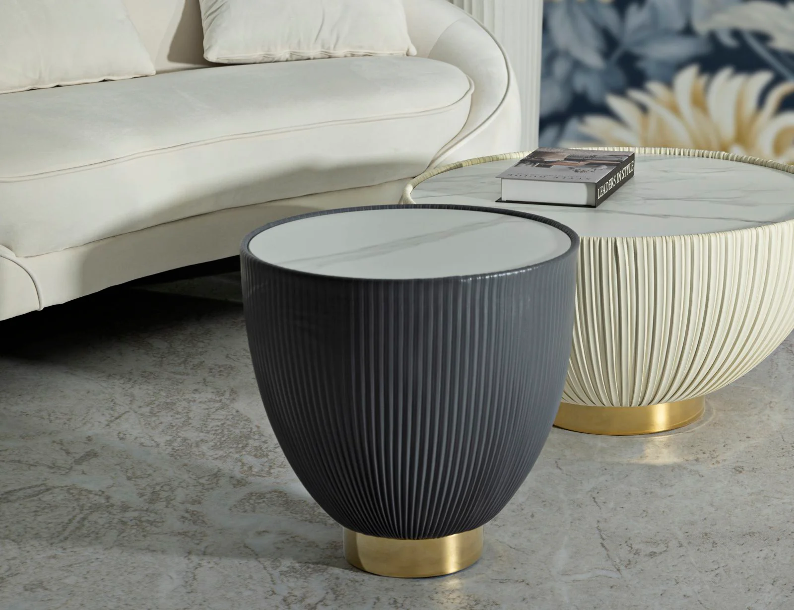 Tavolino Da Caffè Elge Cm Ø 46X45 Con Design Elegante - Image 7