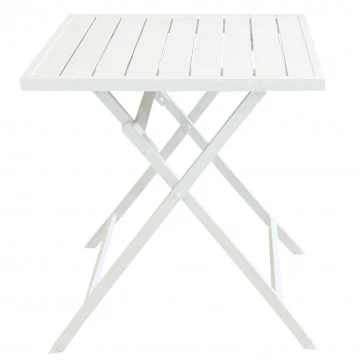 Tavolo pieghevole alabama 70 x 70 con struttura in alluminio bianco - Image 3