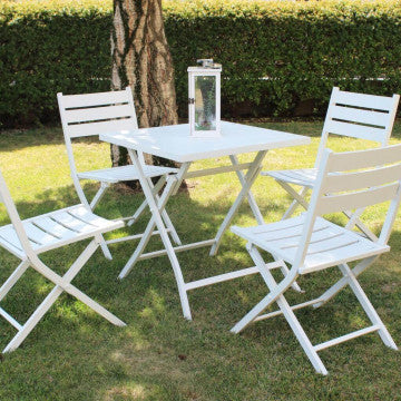 Tavolo pieghevole alabama 70 x 70 con struttura in alluminio bianco - Image 7
