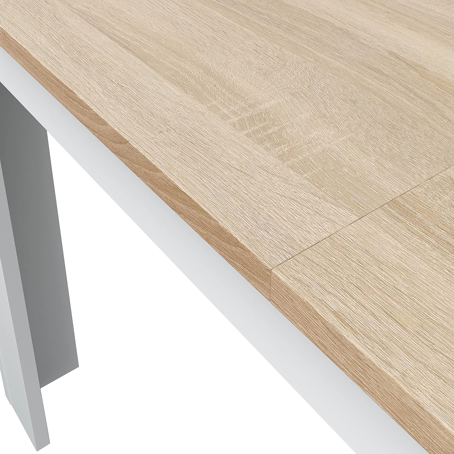Tavolo allungabile bianco lucido 90x140/190 cm - Prolunga centrale e stile nordico - Image 7