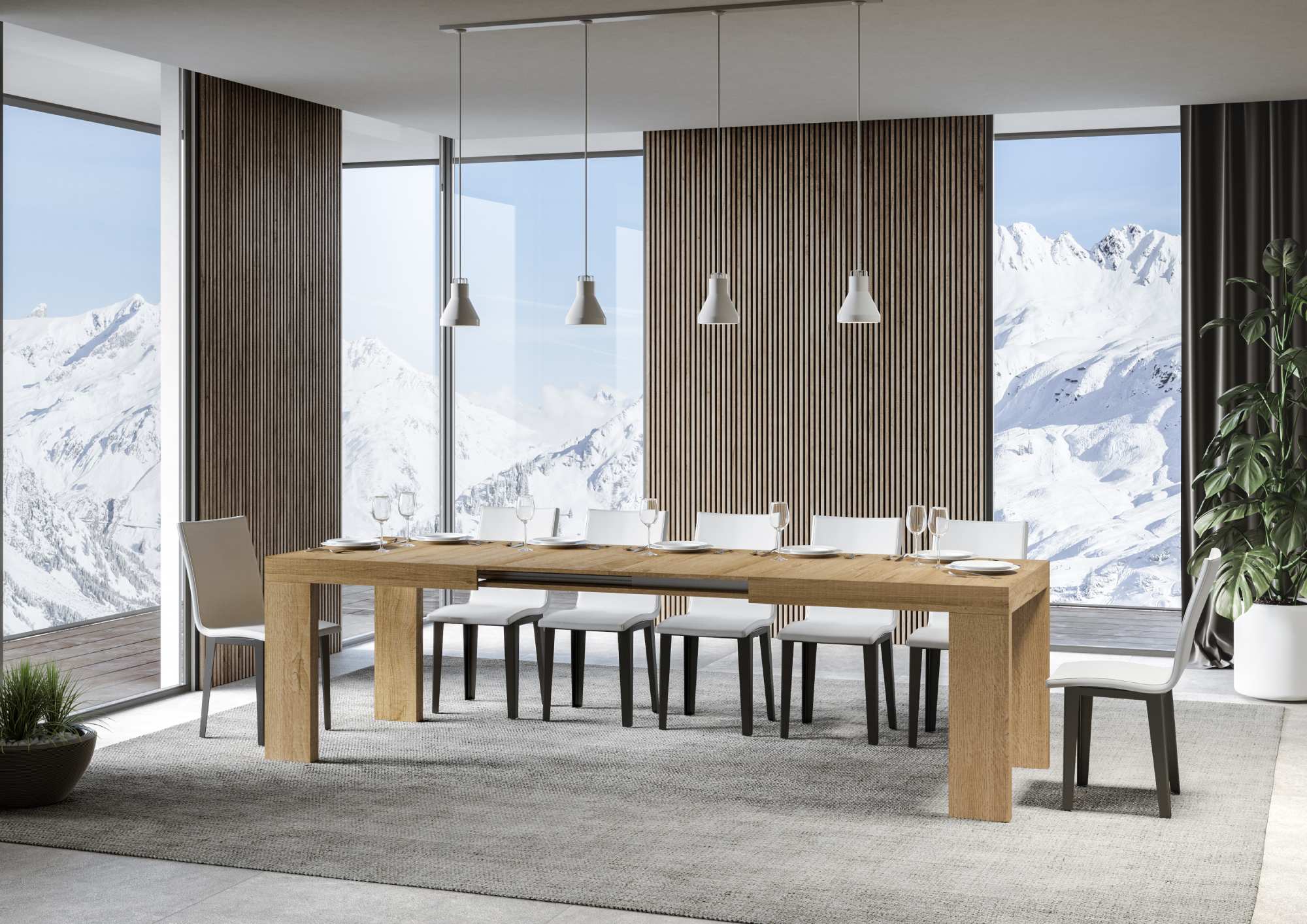 Tavolo estensibile 90x160/264 cm Roxell - Image 9