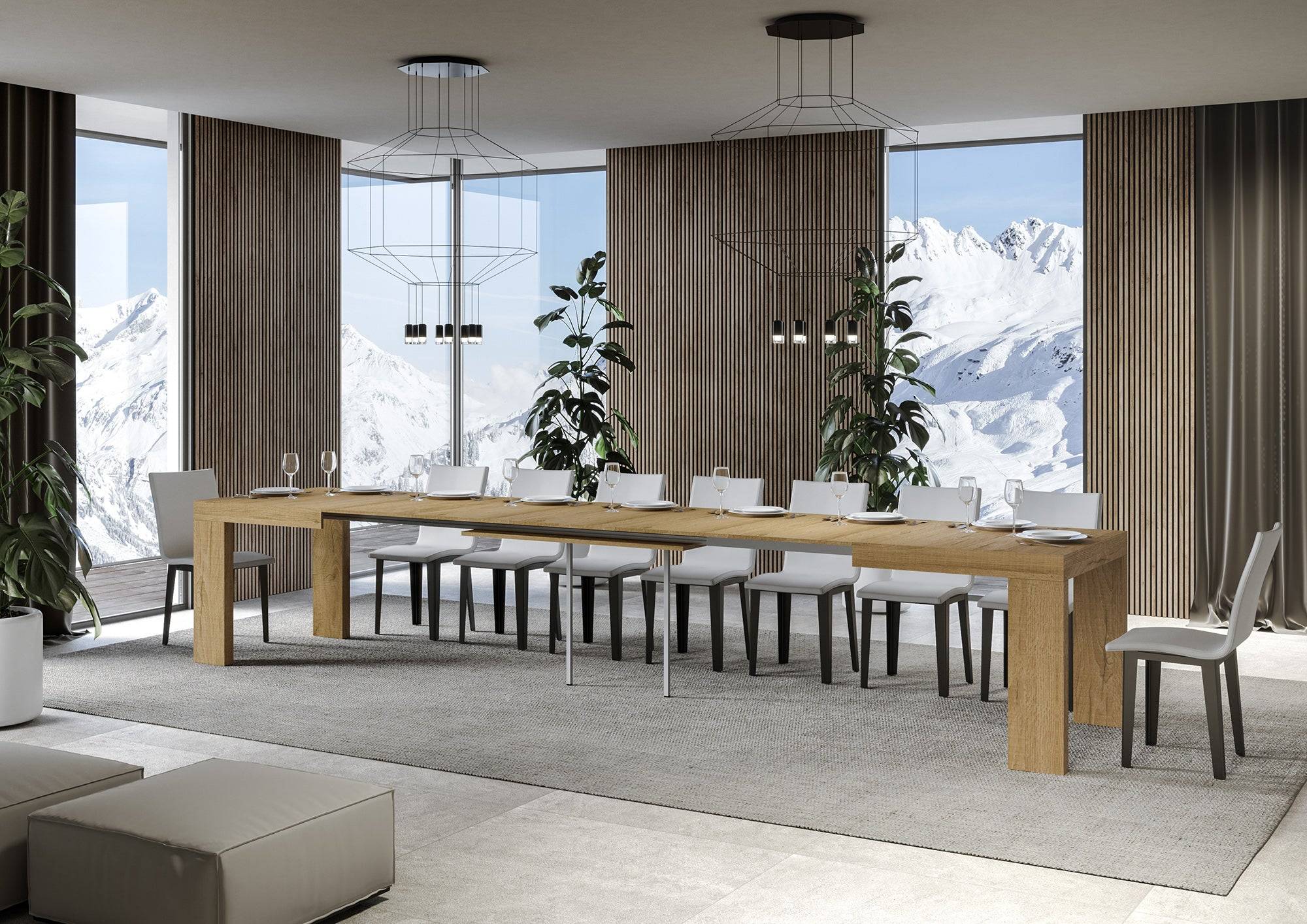 Tavolo allungabile 90x160/420 cm Roxell in diverse finiture - Image 9