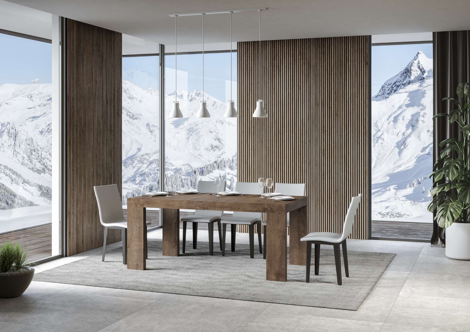 Tavolo allungabile 90x200/304 cm Roxell in diverse finiture - Image 13
