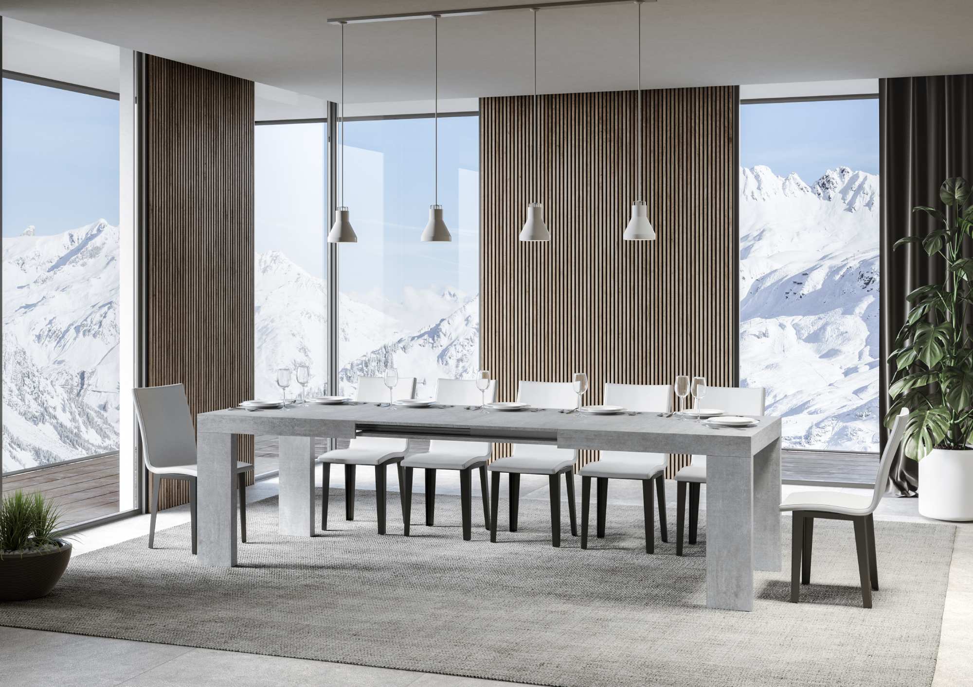 Tavolo allungabile 90x200/460 cm Roxell in diverse finiture - Image 11