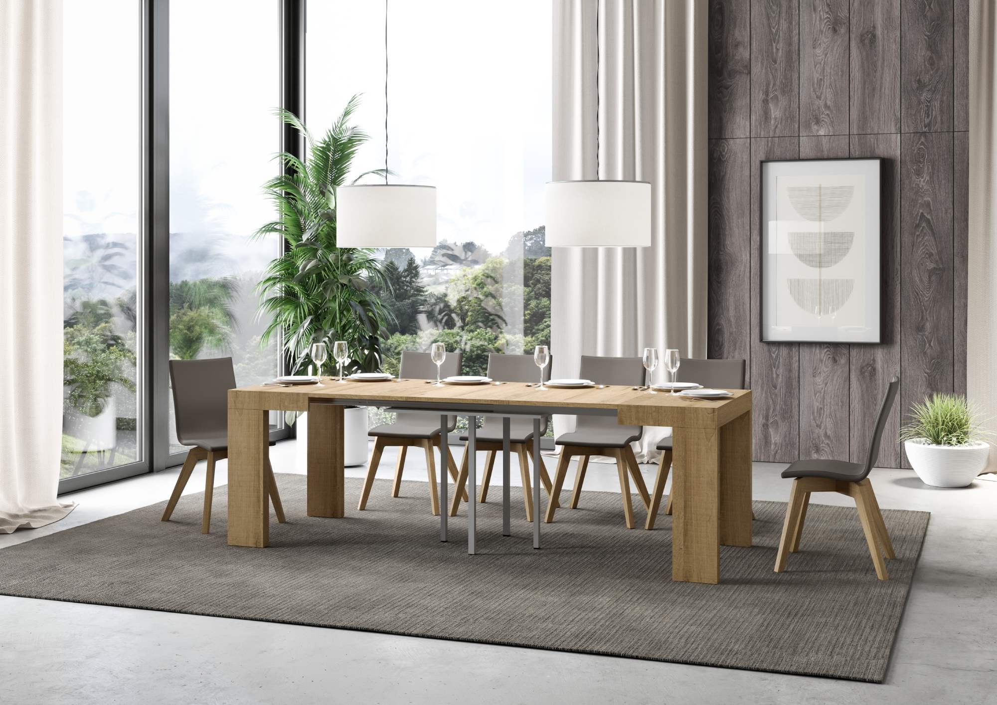 Tavolo Estensibile Roxell 90x90/246 cm - Design Elegante e Pratico per Ogni Occasione - Image 10