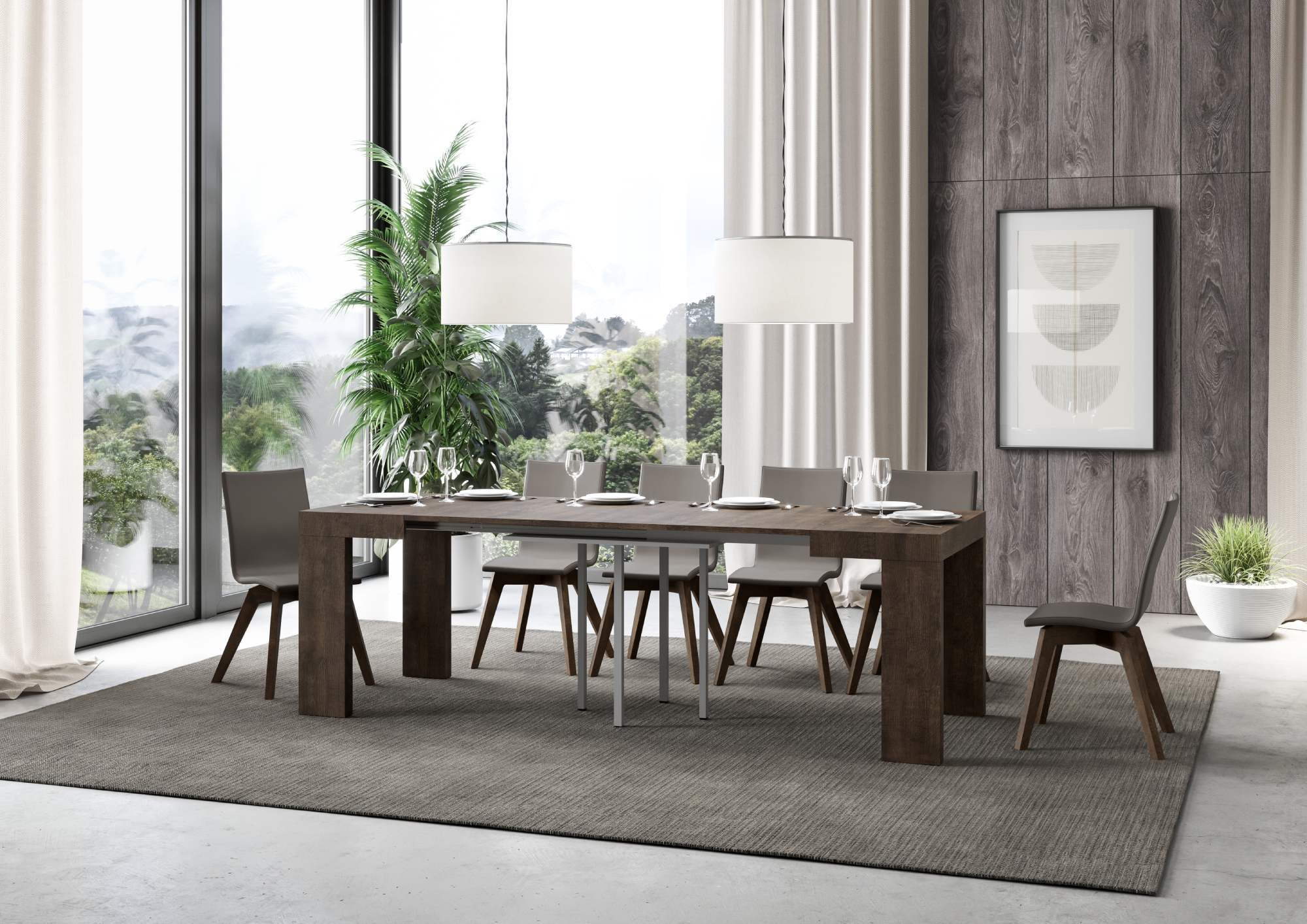 Tavolo Estensibile Roxell 90x90/246 cm - Design Elegante e Pratico per Ogni Occasione - Image 13