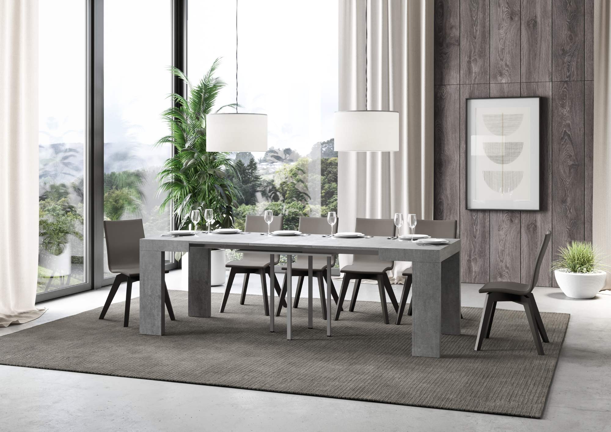 Tavolo Estensibile Roxell 90x90/246 cm - Design Elegante e Pratico per Ogni Occasione - Image 3