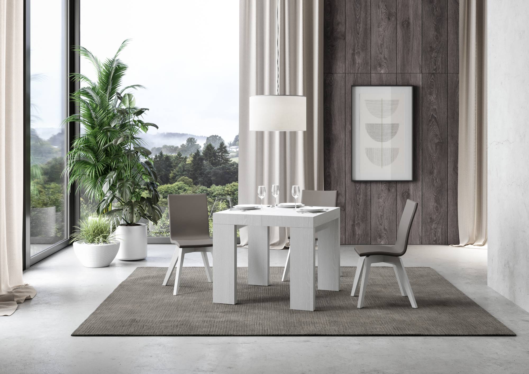 Tavolo Estensibile Roxell 90x90/246 cm - Design Elegante e Pratico per Ogni Occasione - Image 6
