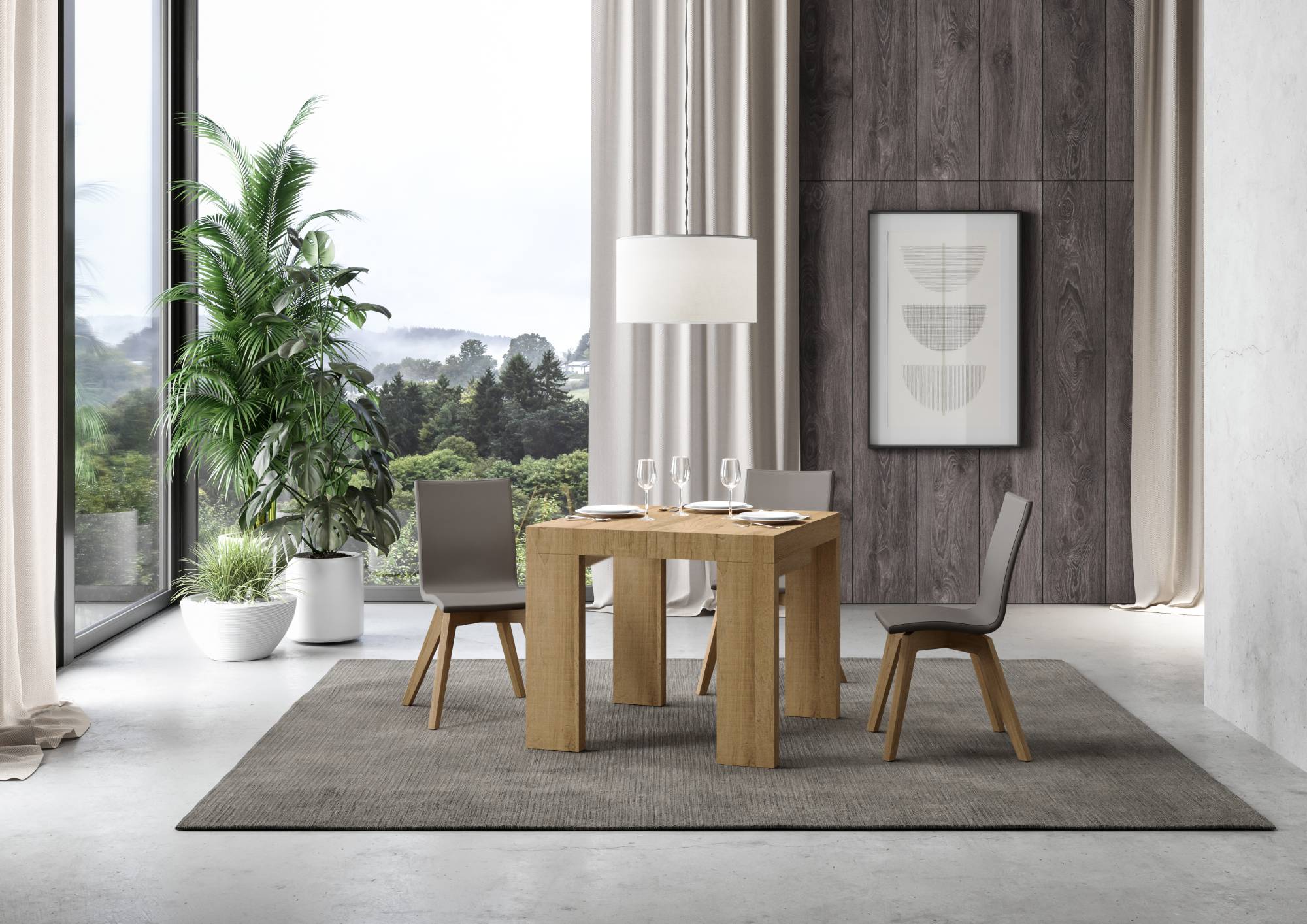 Tavolo Estensibile Roxell 90x90/246 cm - Design Elegante e Pratico per Ogni Occasione - Image 9