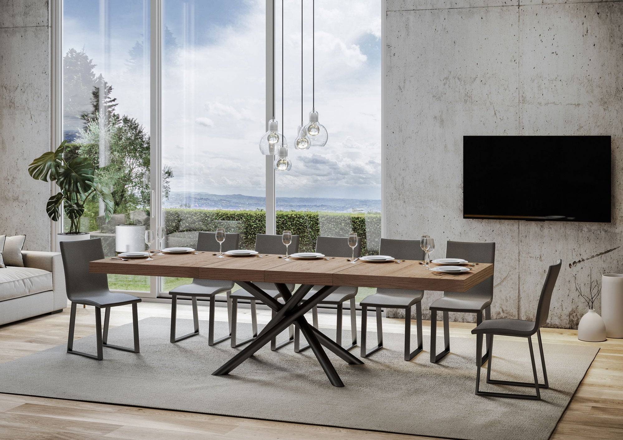 Tavolo allungabile Famas Premium con telaio in diverse finiture - Image 10