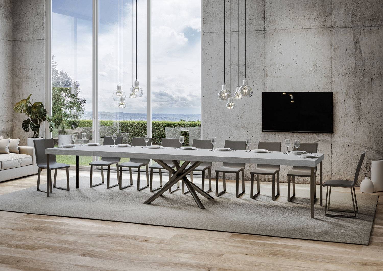 Tavolo allungabile Famas Premium con telaio in diverse finiture - Image 16