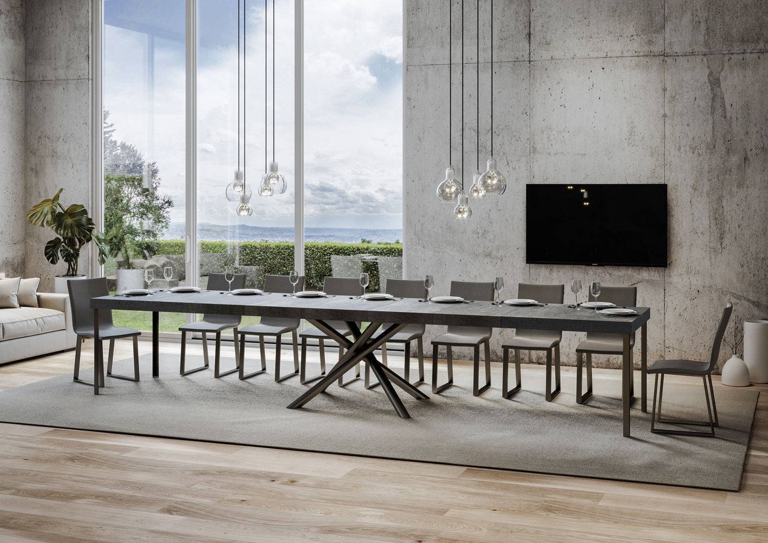 Tavolo allungabile Famas Premium con telaio in diverse finiture - Image 20