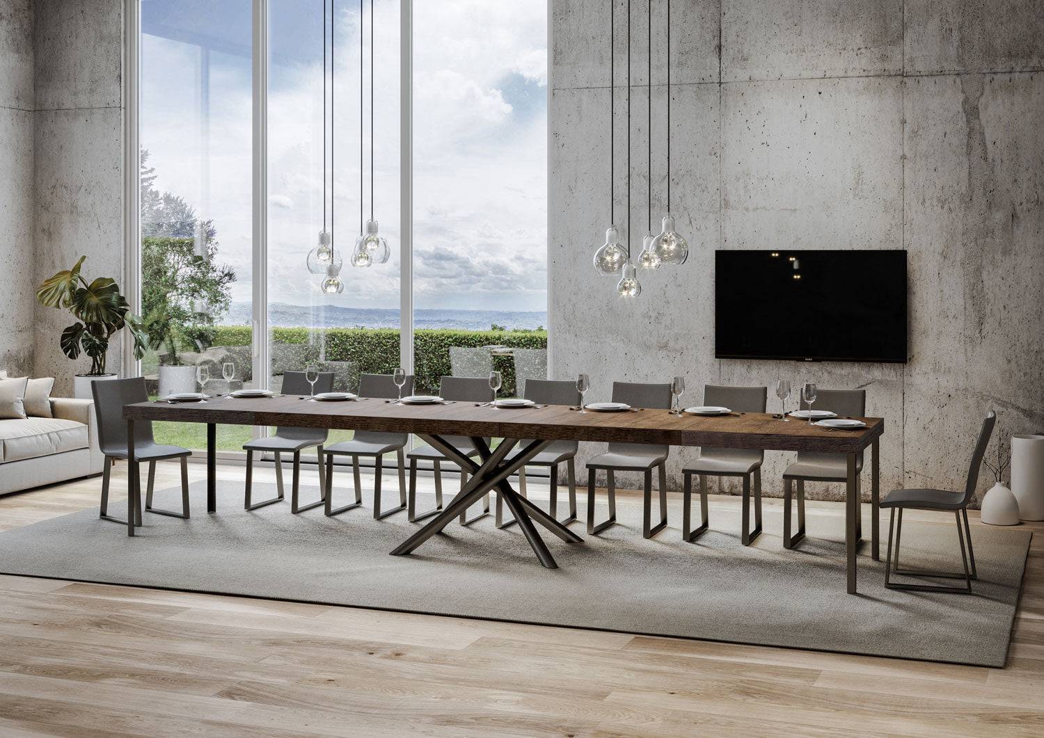 Tavolo allungabile Famas Premium con telaio in diverse finiture - Image 23