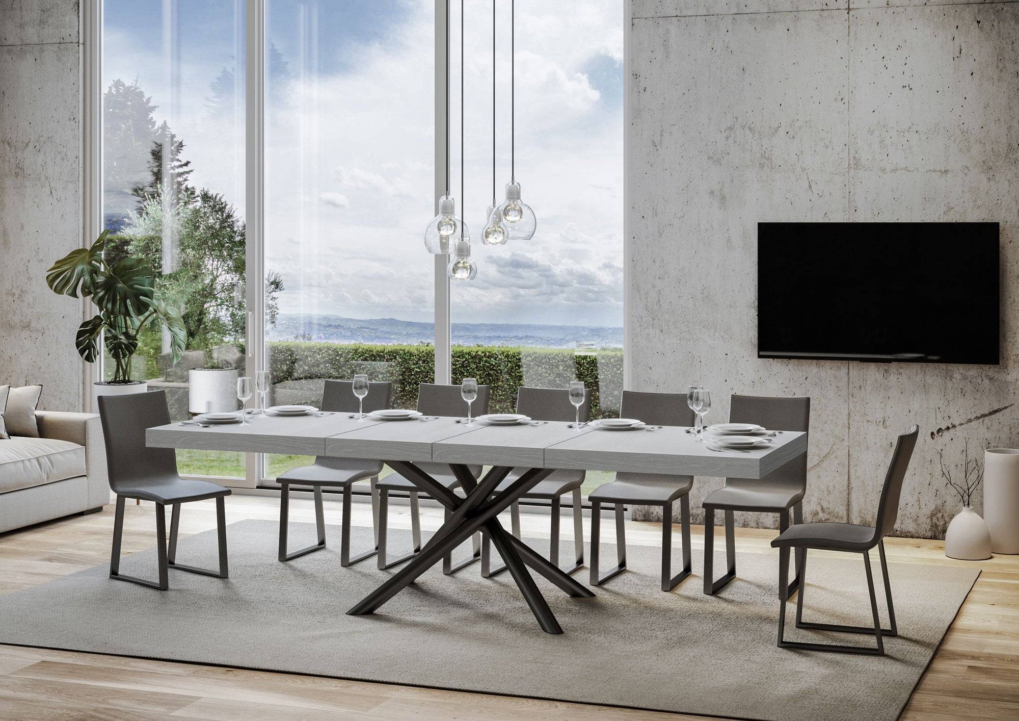 Tavolo allungabile Famas Premium con telaio in diverse finiture - Image 3