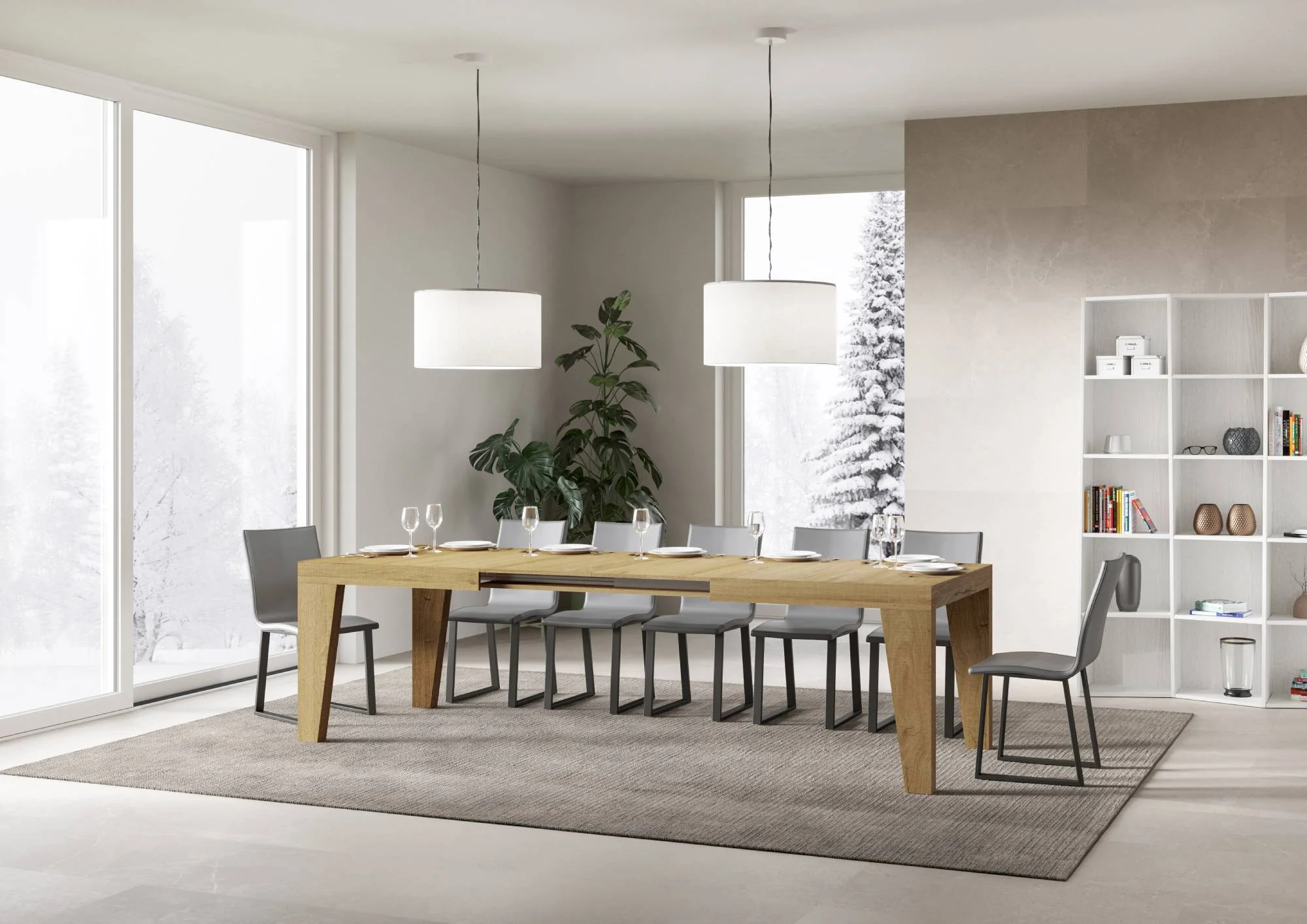 Tavolo allungabile Naxy made in italy itamoby in diverse dimensioni e finiture - Image 29