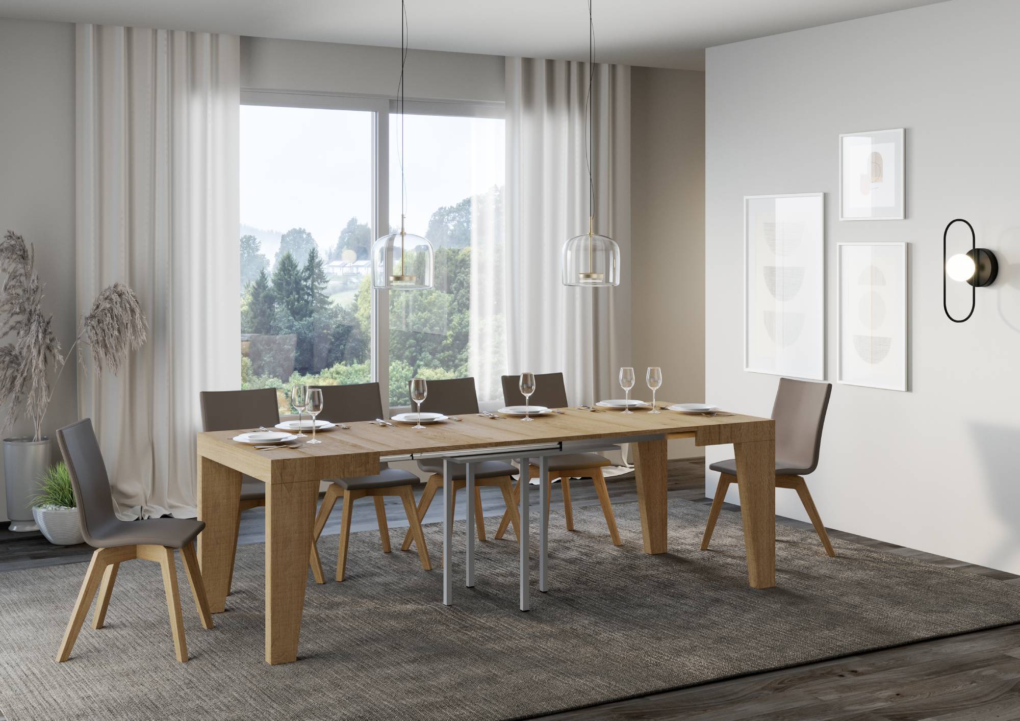 Tavolo allungabile Naxy made in italy itamoby in diverse dimensioni e finiture - Image 7