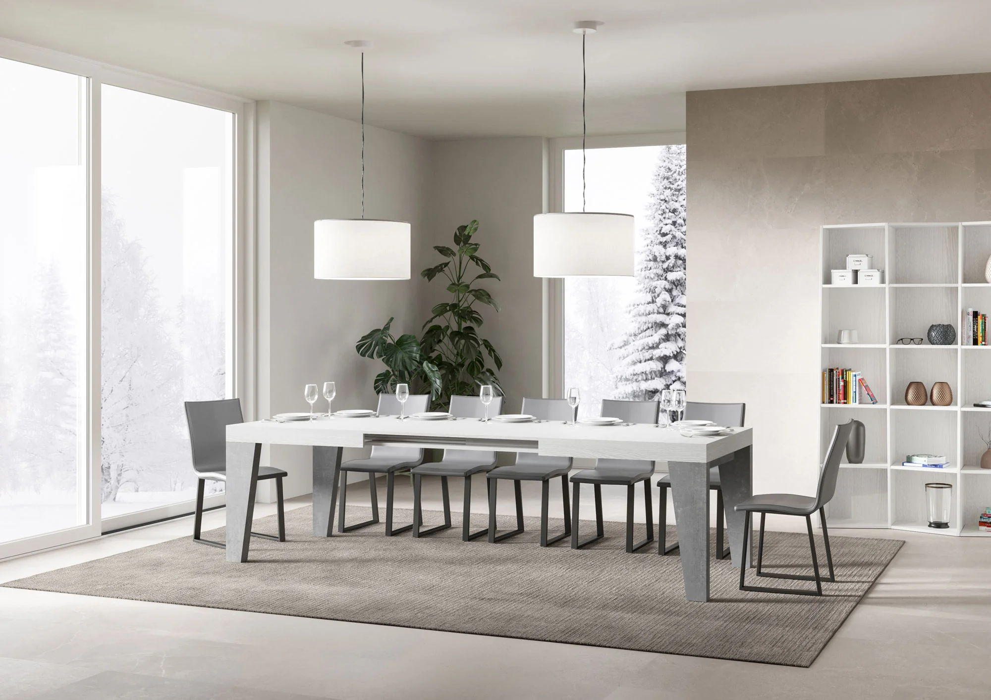 Tavolo allungabile Naxy Mix diversi colori Itamoby- gambe in diverse finiture - Image 22