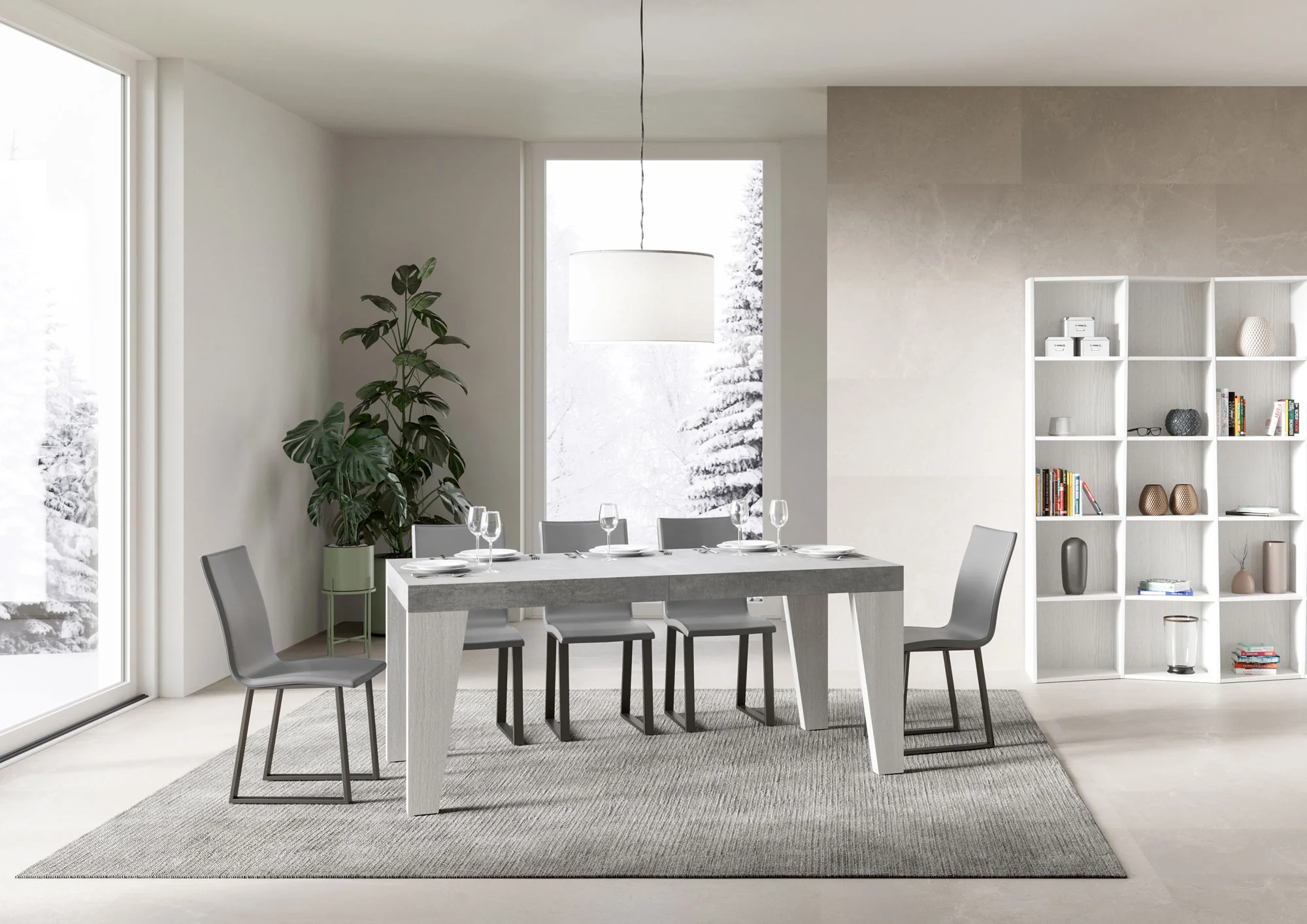 Tavolo allungabile Naxy Mix diversi colori Itamoby- gambe in diverse finiture - Image 28