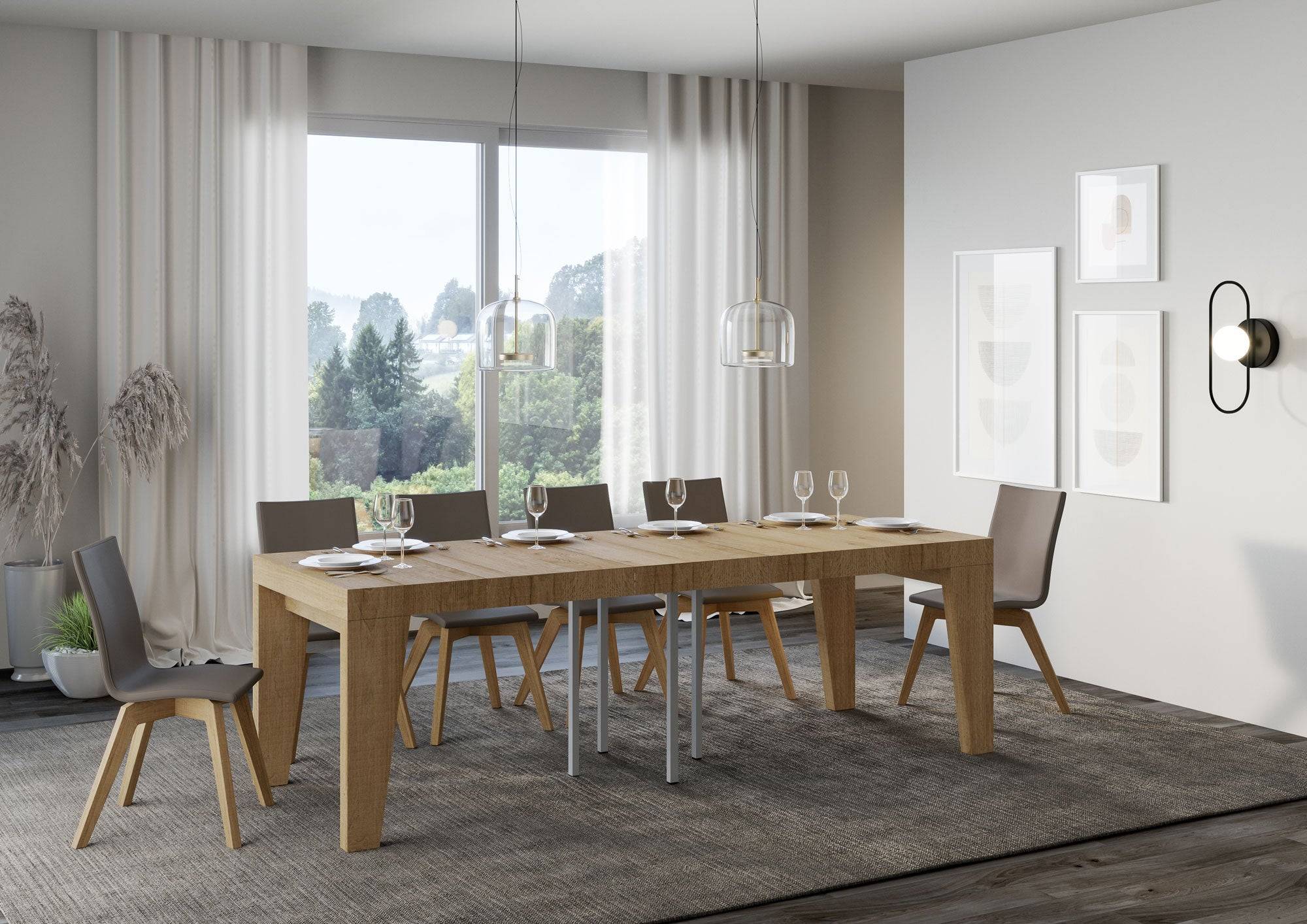 Tavolo allungabile Naxy Premium in diverse finiture e dimensioni - Image 36