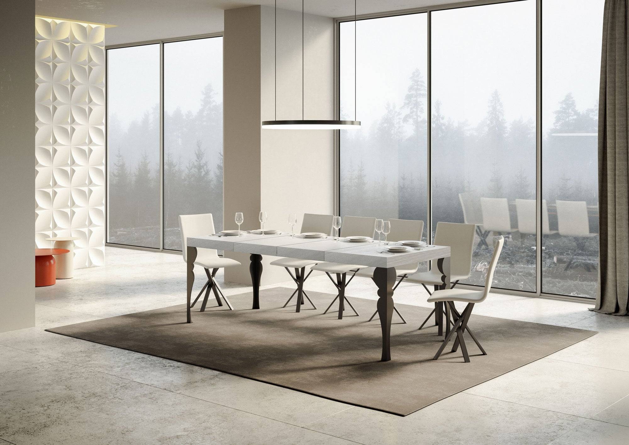 Tavolo allungabile Paxon Premium con gambe e telaio in diverse finiture - Image 115