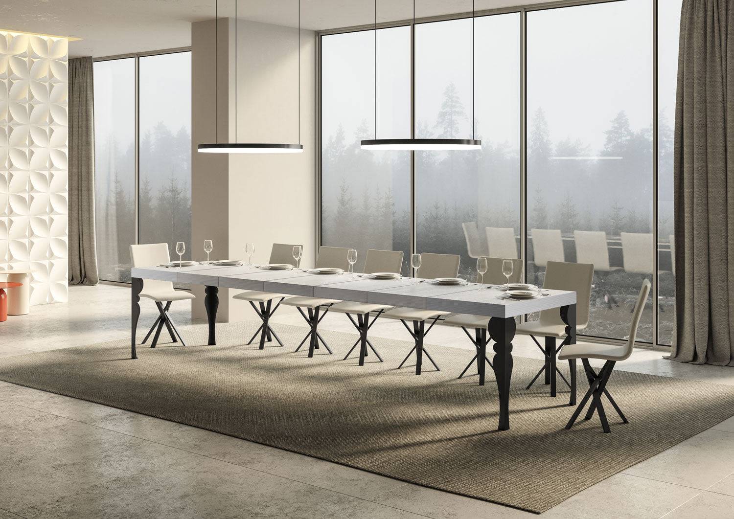 Tavolo allungabile Paxon Premium con gambe e telaio in diverse finiture - Image 12