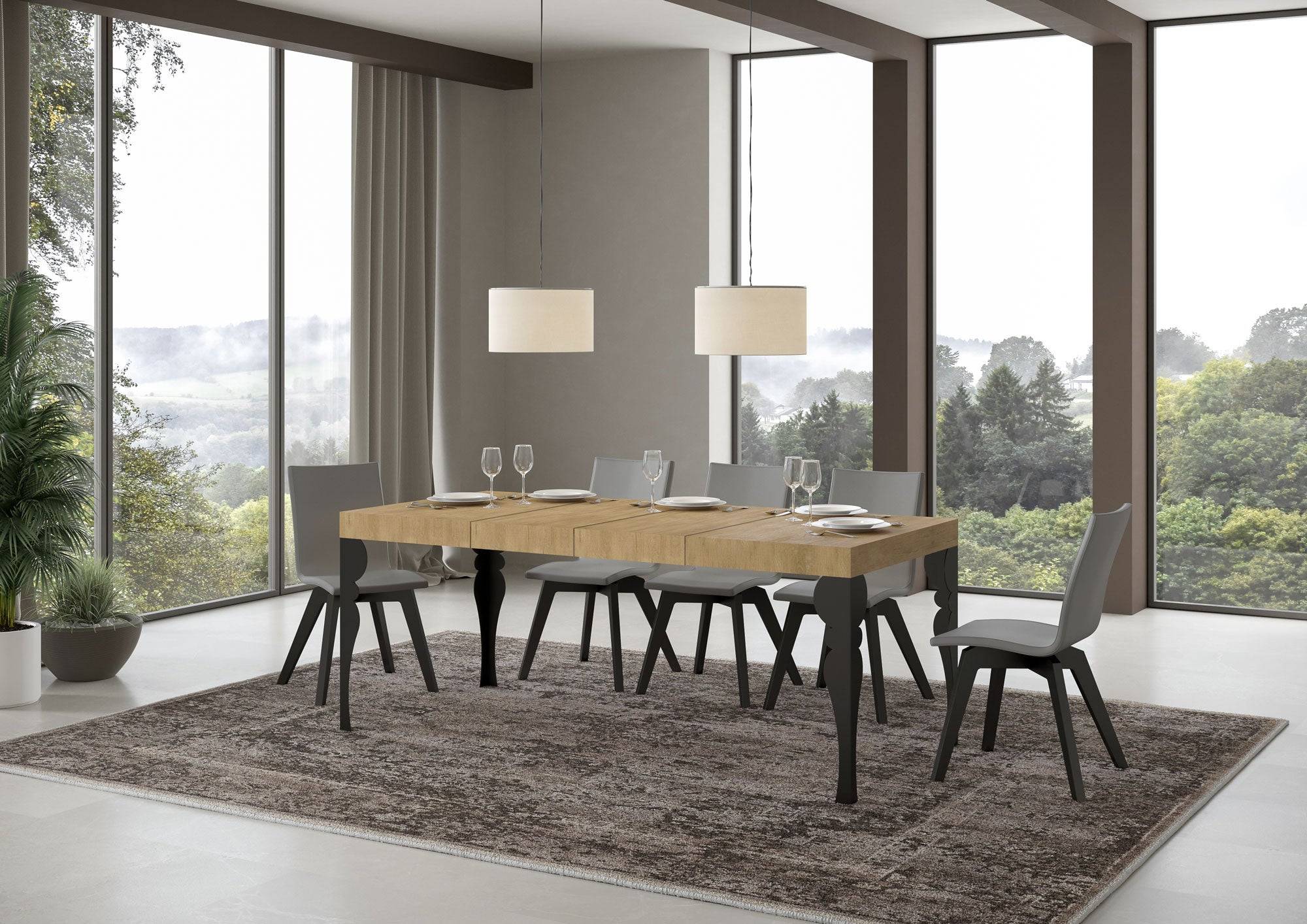 Tavolo allungabile Paxon Premium con gambe e telaio in diverse finiture - Image 26