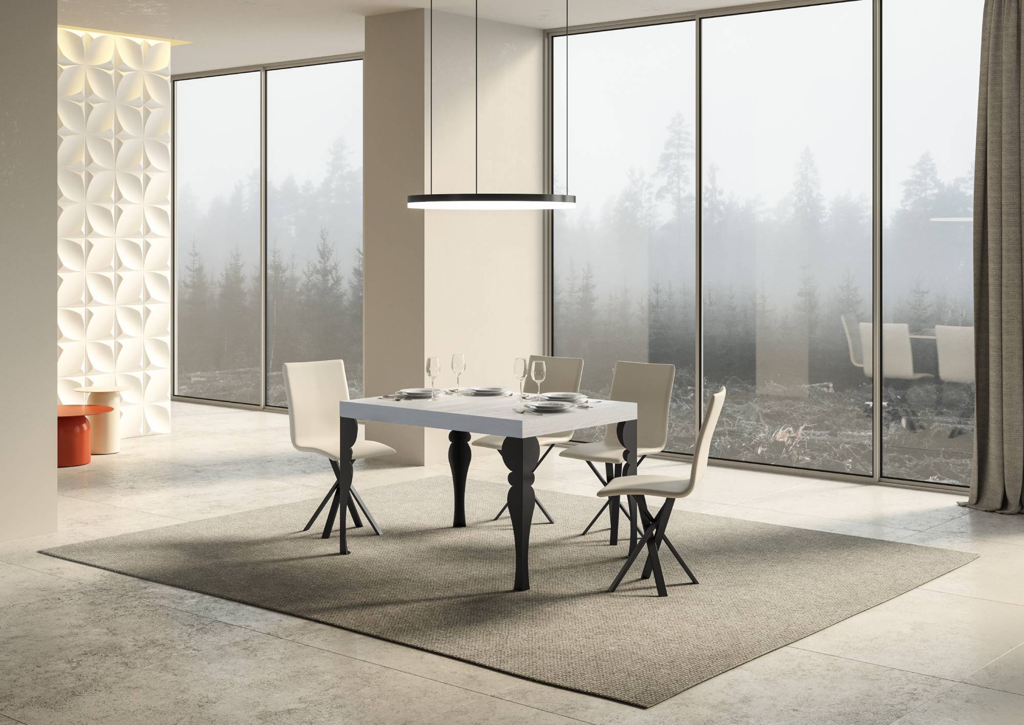 Tavolo allungabile Paxon Premium con gambe e telaio in diverse finiture - Image 38
