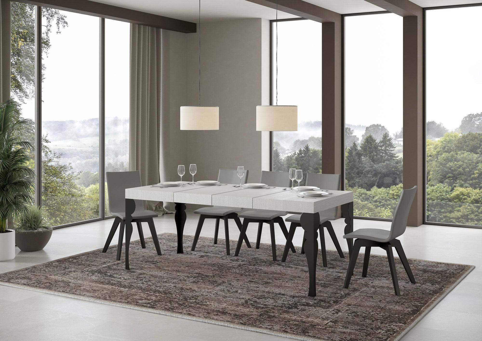 Tavolo allungabile Paxon Premium con gambe e telaio in diverse finiture - Image 39