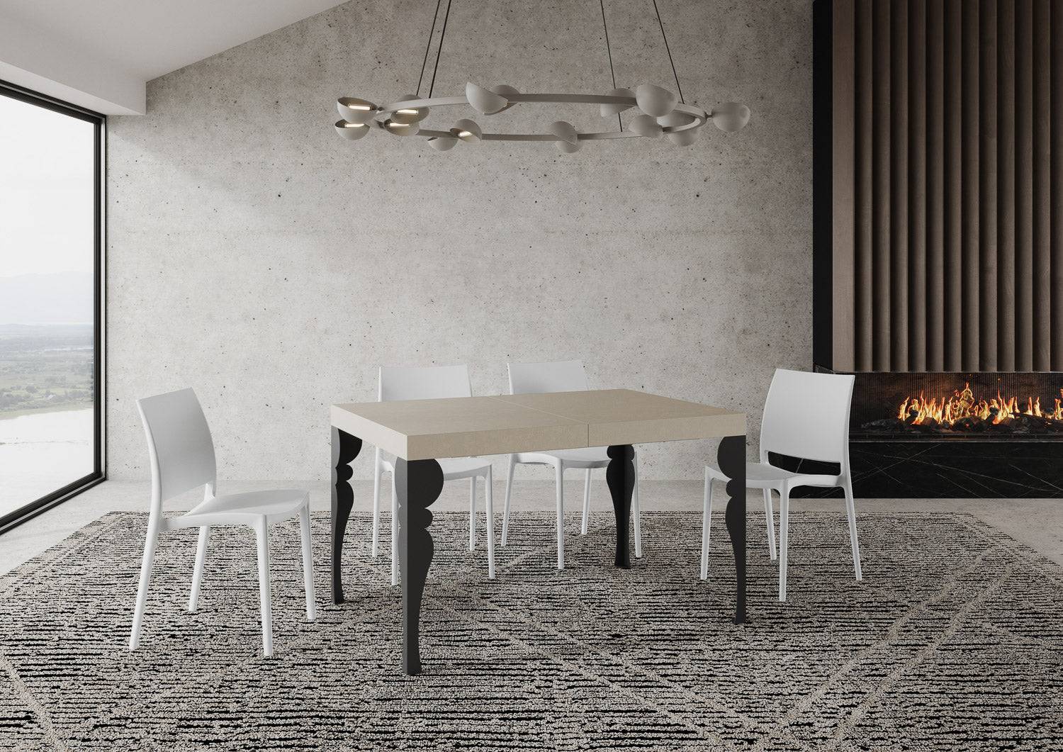 Tavolo allungabile Paxon Premium con gambe e telaio in diverse finiture - Image 44