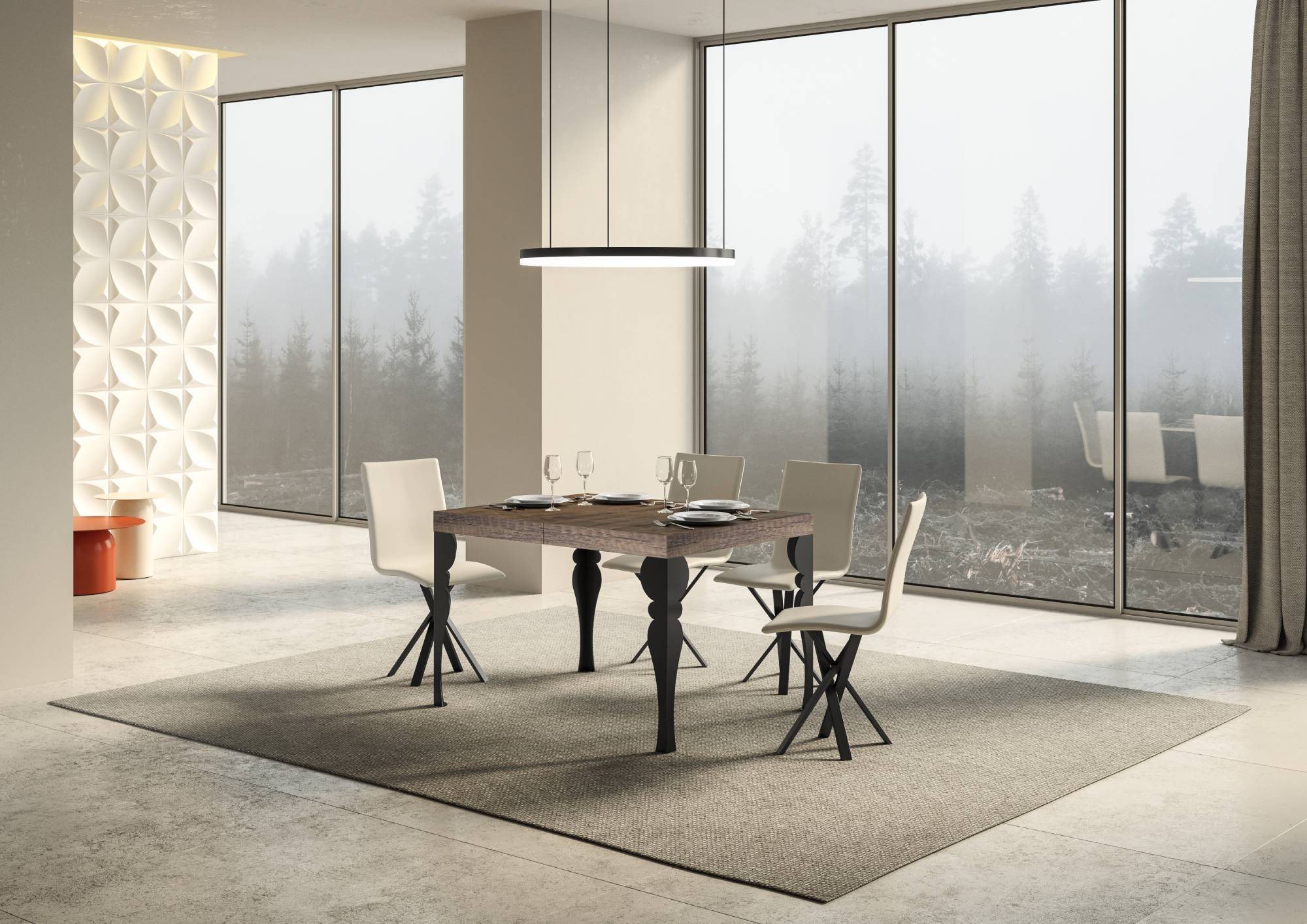 Tavolo allungabile Paxon Premium con gambe e telaio in diverse finiture - Image 53