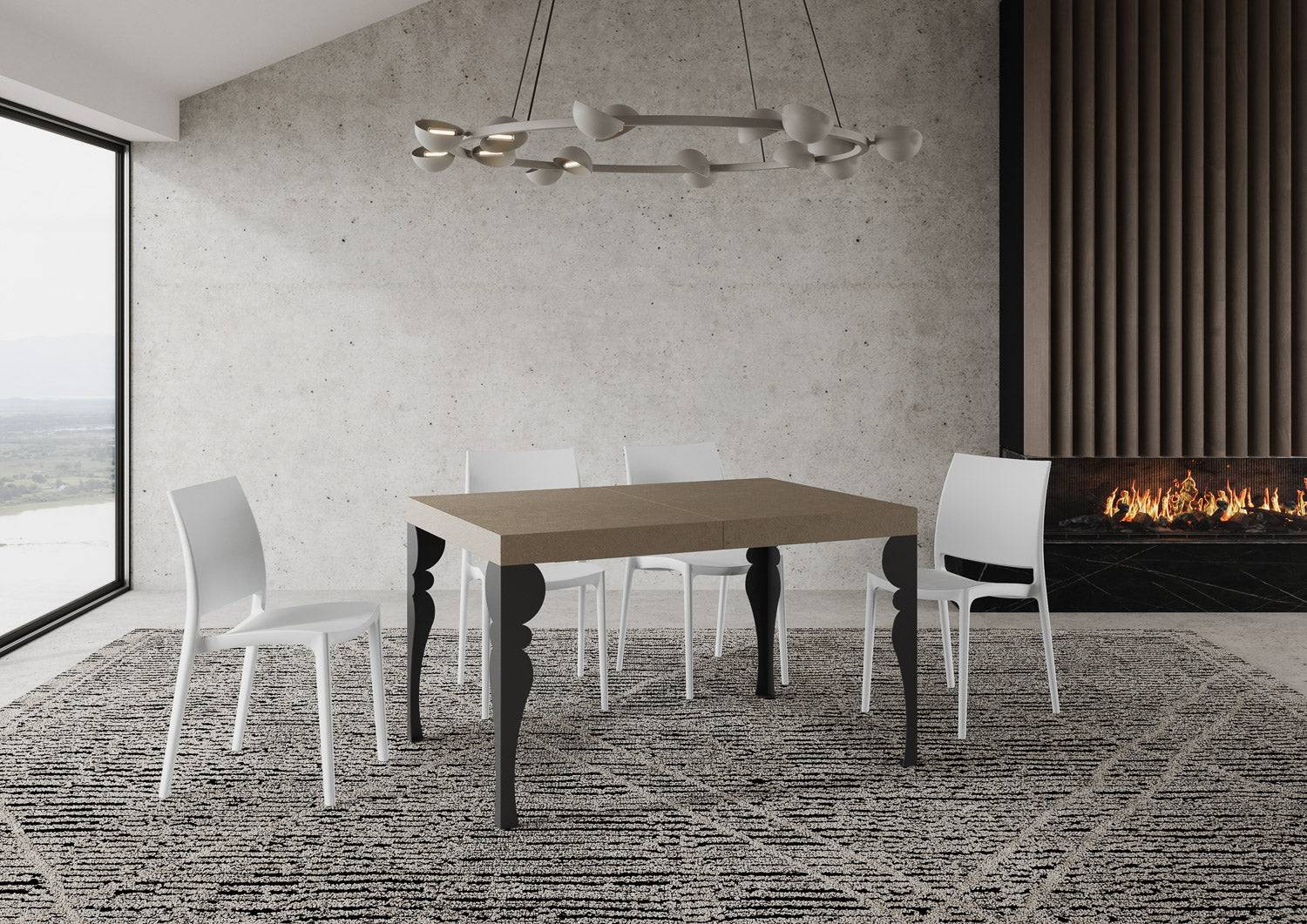Tavolo allungabile Paxon Premium con gambe e telaio in diverse finiture - Image 64