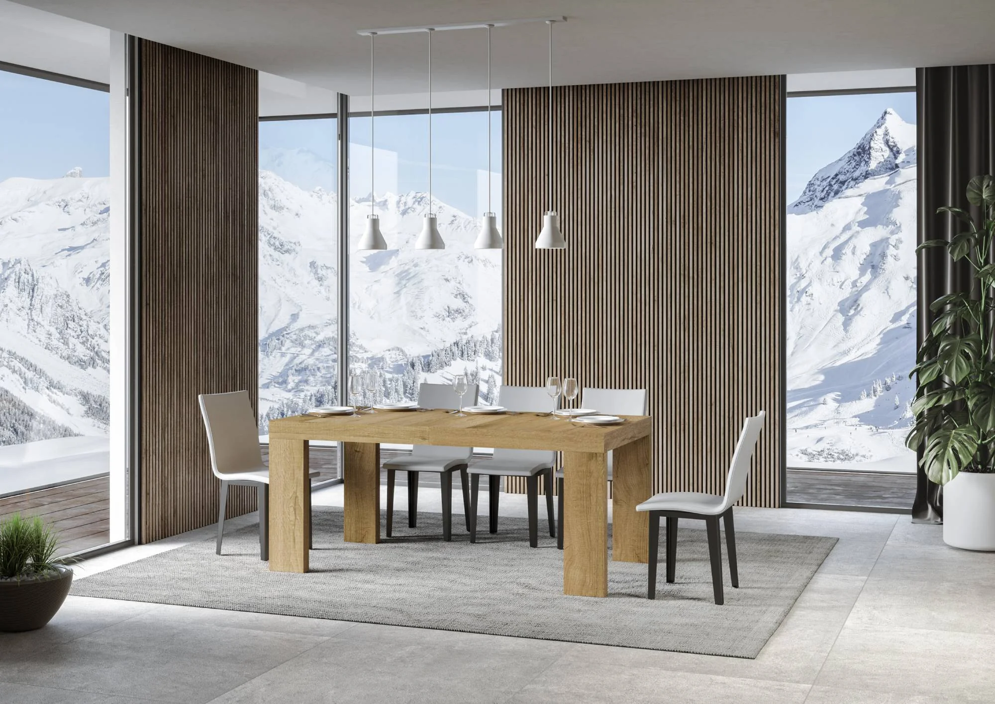 Tavolo allungabile Roxell Premium in diverse dimensioni e finiture - Image 81